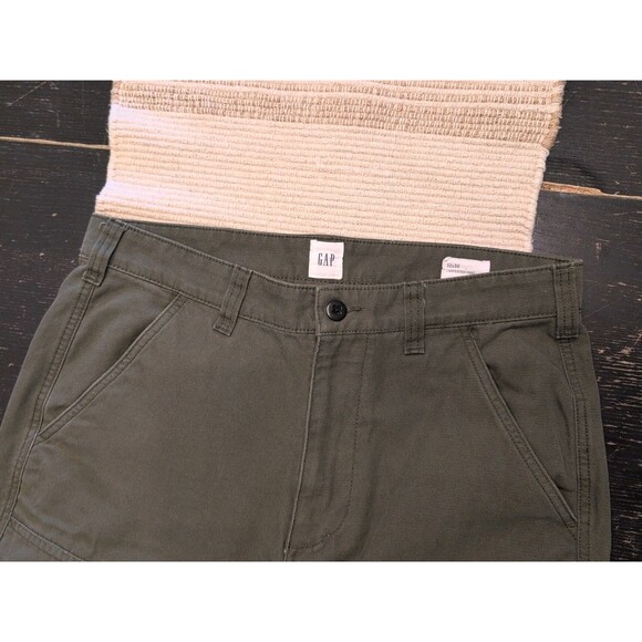 Vintage Y2K GAP Carpenter Pants Men's 32x30 Army Green Skate Surf Utility - Picture 2 of 13
